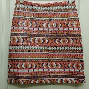 Multi color sequin skirt